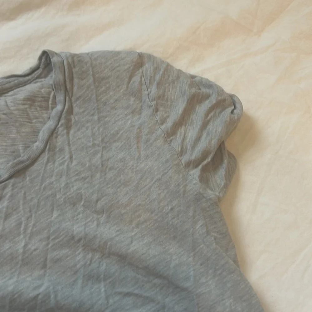 J. Crew Heather Gray Vintage Cotton Tee - Picture 2 of 3
